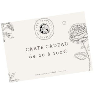 Carte cadeau des Simples de Charlotte