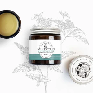 Baume raffermissant pour le corps à la menthe poivrée et à la reine des près des Simples de Charlotte