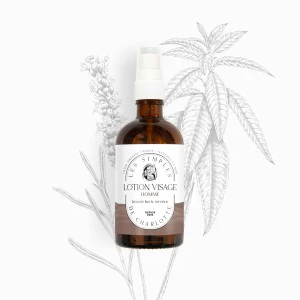 Lotion visage pour homme à la lave fine et à la verveine citronnée des Simples de Charlotte
