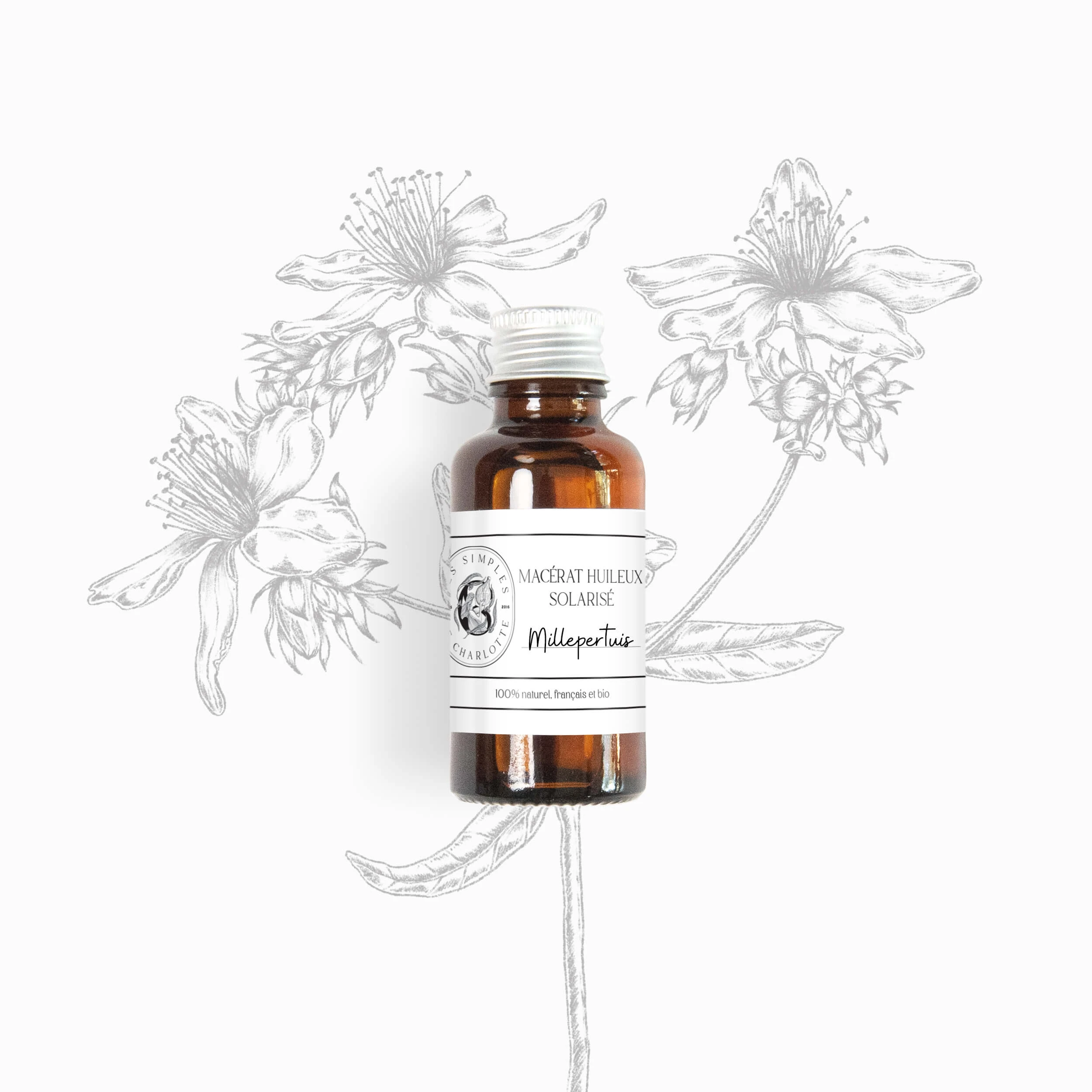 Macérât huileux solarisé de millepertuis en 30ml des Simples de Charlotte