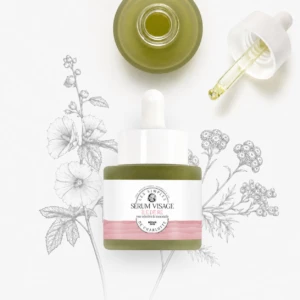 Sérum visage naturel à la rose trémière de l’Île de Ré et à l’immortelle – Les Simples de Charlotte